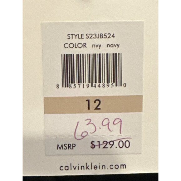 Calvin Klein Womens Navy Blazer Size 12 Classic Fit - Picture 3 of 7